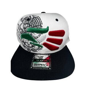 Wynn Headwear Mexico Snapback Hat – Embroidered Flag & Eagle Design – New